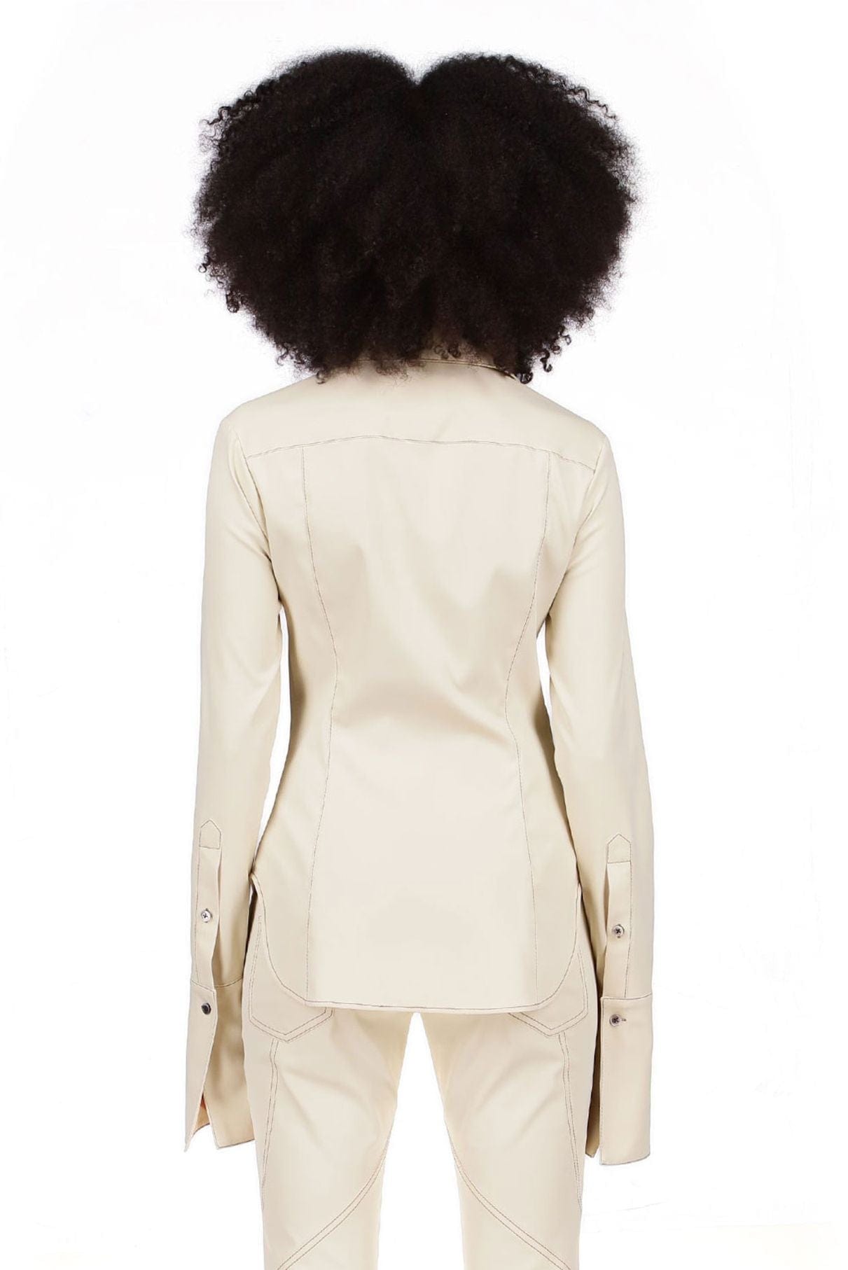 Sesame White Fitted Button Down
